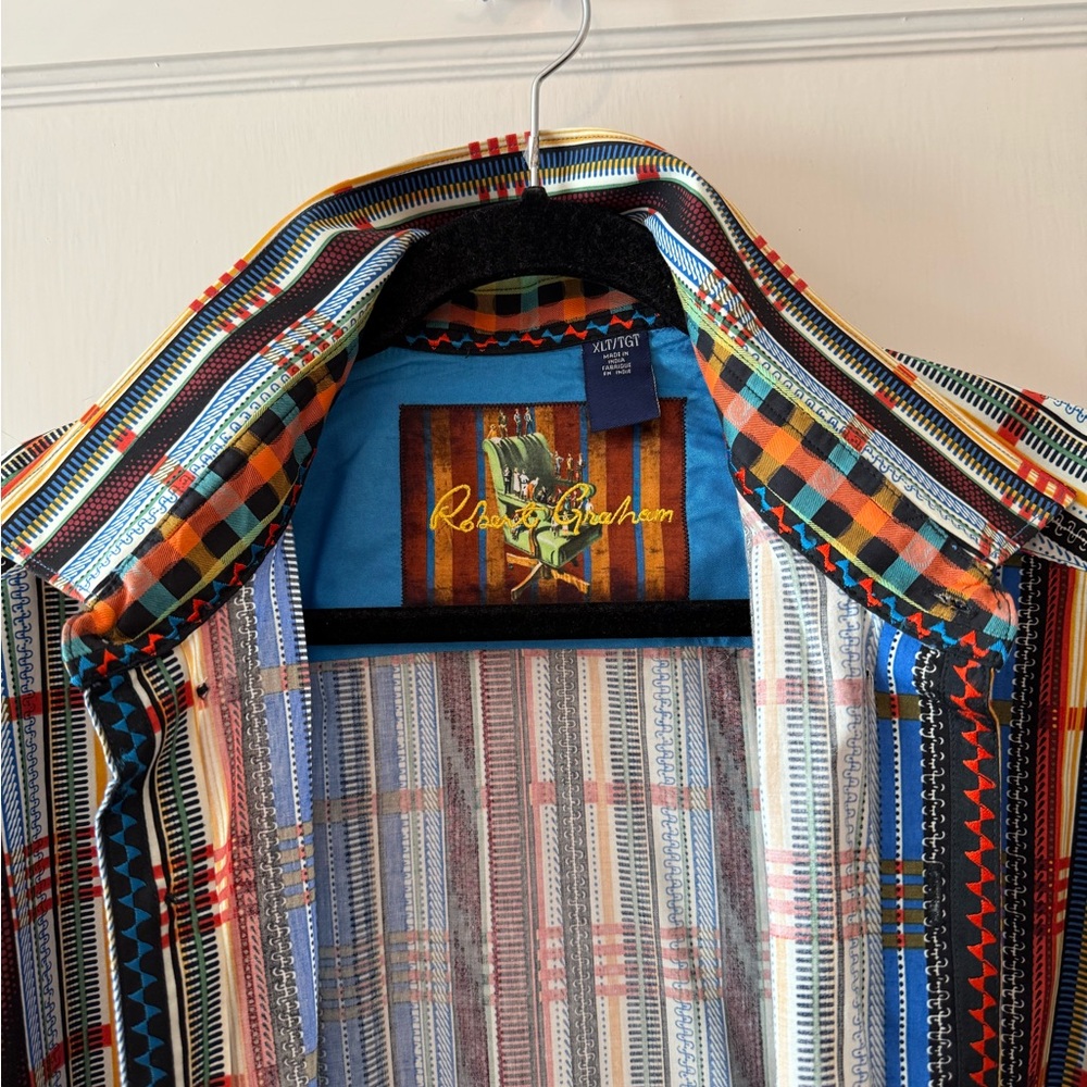 Robert Graham Multicolor Stripe & Plaid Long-Sleeve Button-Down Shirt - Picture 4 of 6